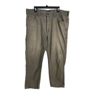 Ridgecut Mens Pants Size 40x32 Khaki Work Pants Carpenter Pockets Stains